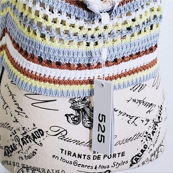 525 America Fauxchet Chevron Striped Colorful Cami Size Medium NWT - Picture 11 of 14